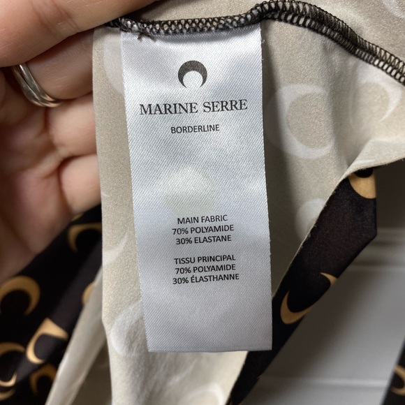 Marine Serre Brown and Cream Long Sleeve Top - Picture 9 of 11